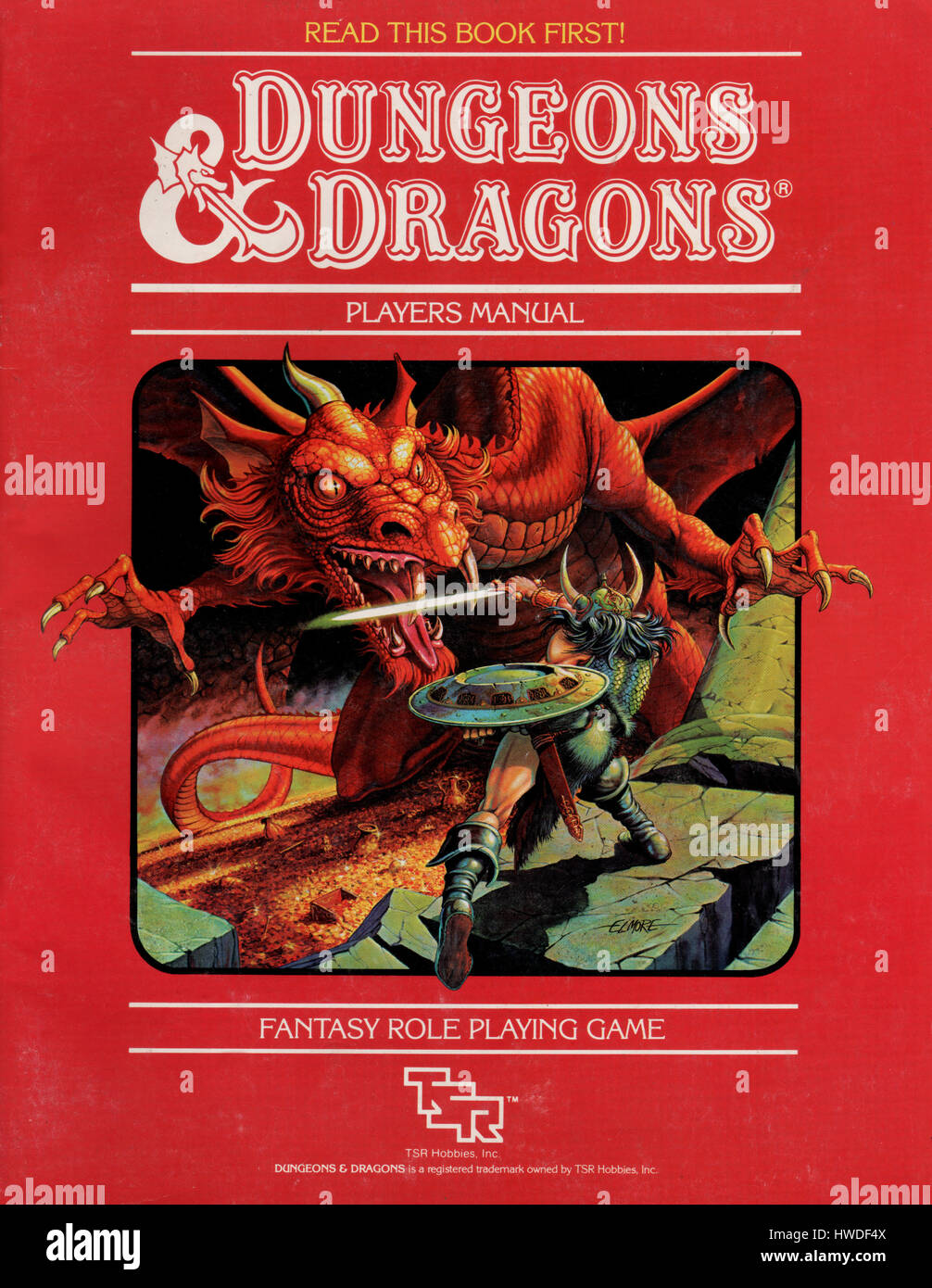 Dungeons and Dragons dungeon players manual book published as part of