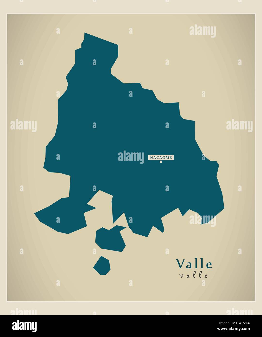 Modern Map Valle HN Stock Vector Image Art Alamy