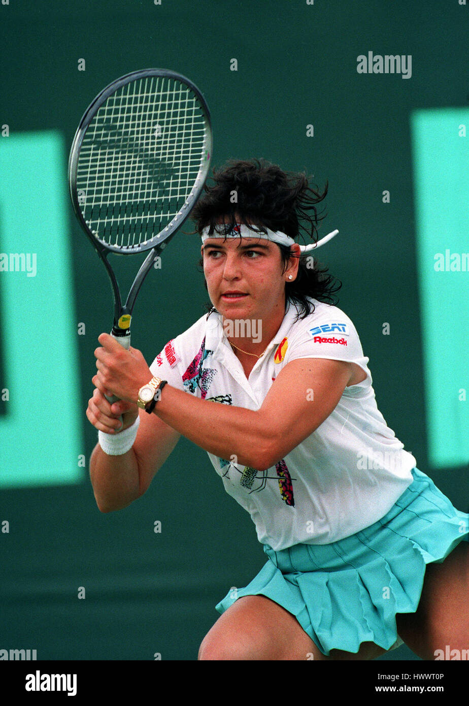 ARANTXA SANCHEZ VICARIO SPAIN 22 March 1993 Stock Photo, Royalty Free