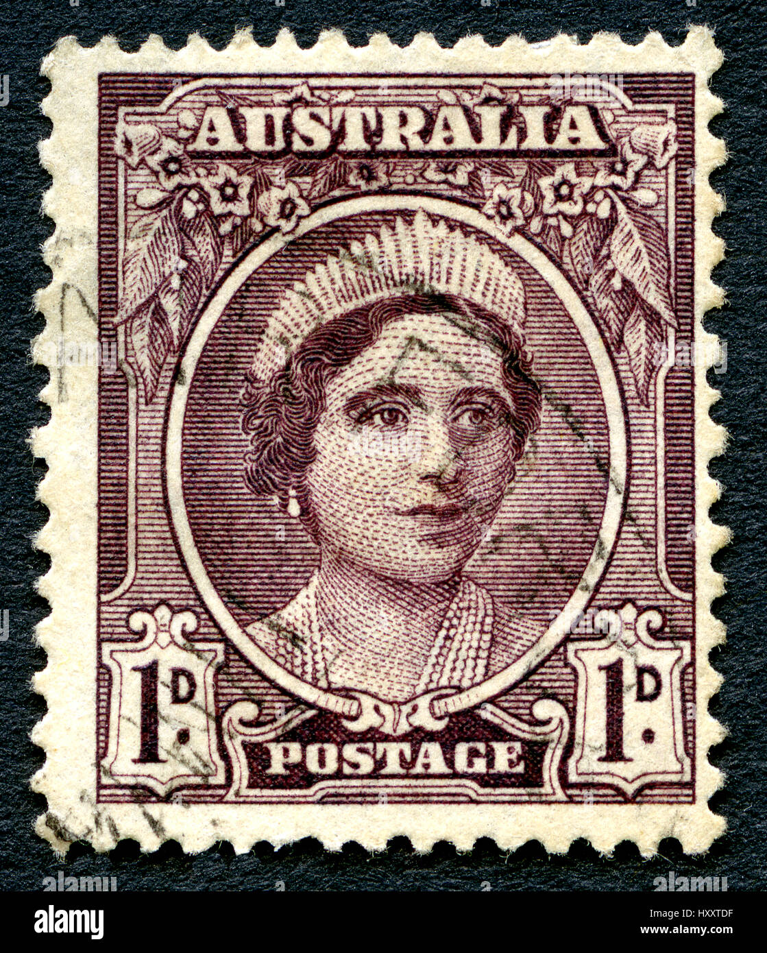 AUSTRALIA CIRCA 1942 A used postage stamp from Australia Stock Photo