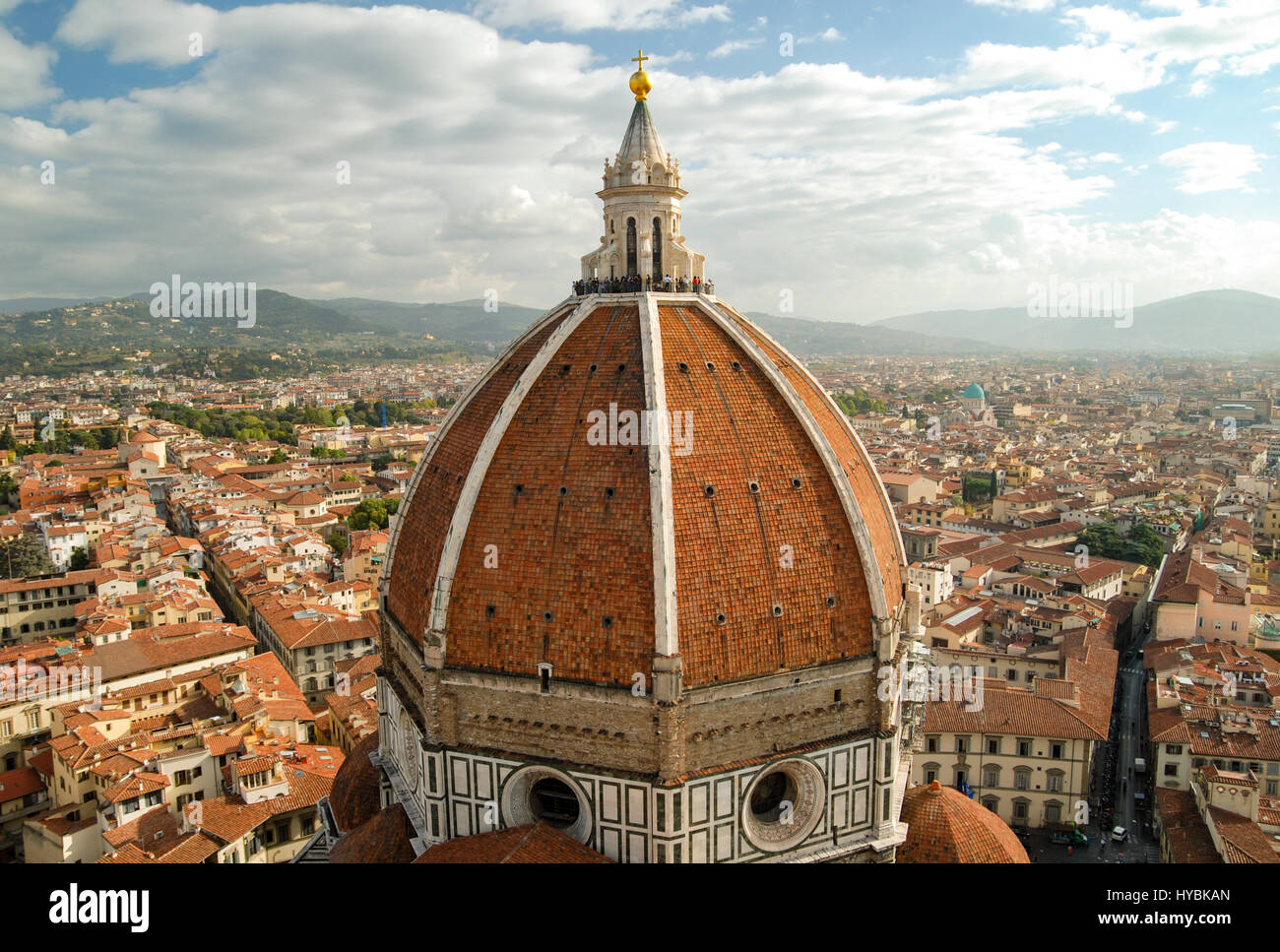 Brunelleschi' dome on the cathedral, Florence, Italy. Visitors can