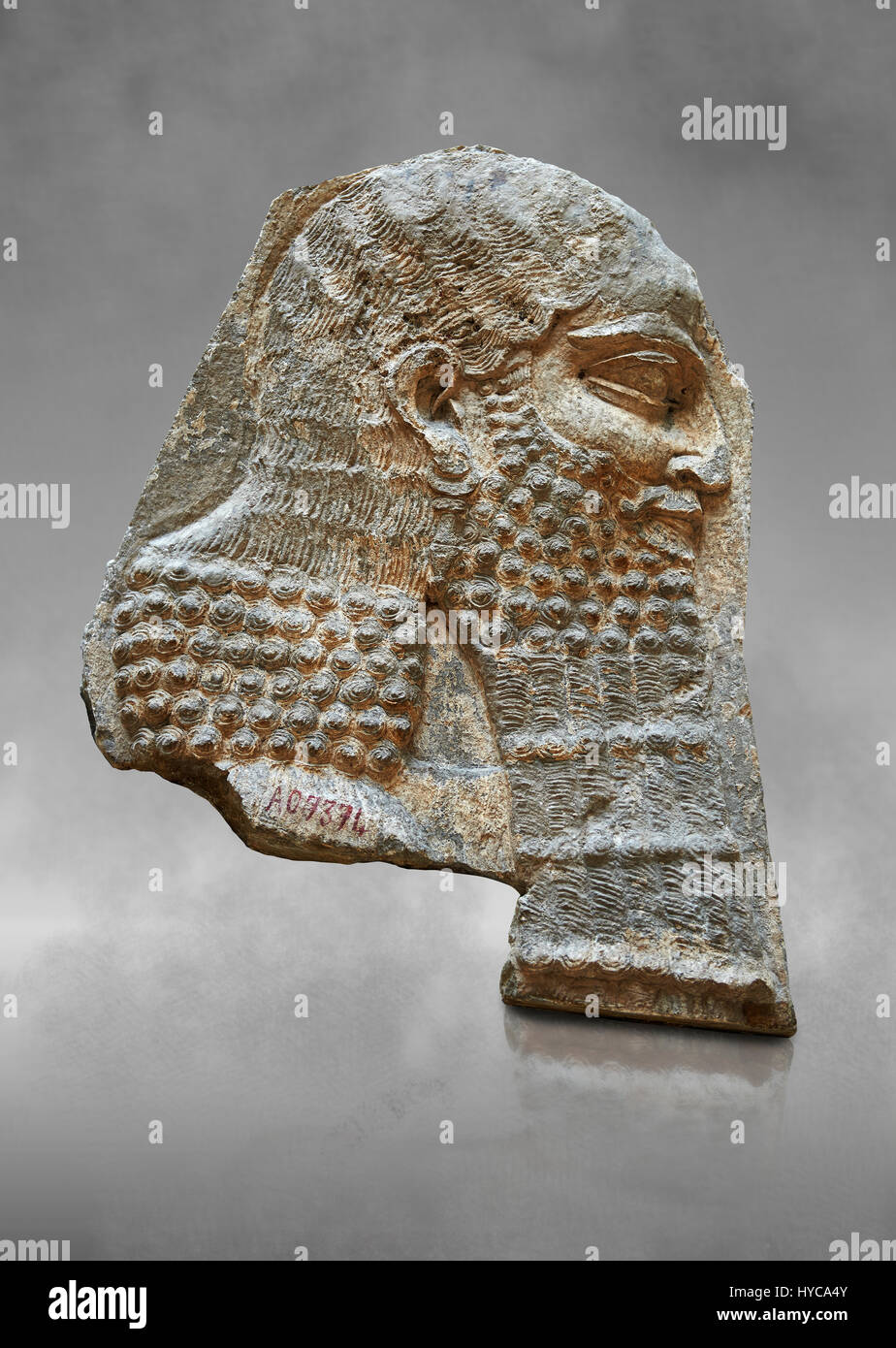 Stone relief sculptured panel of a Dignitary. Inv AO 7374 from Dur