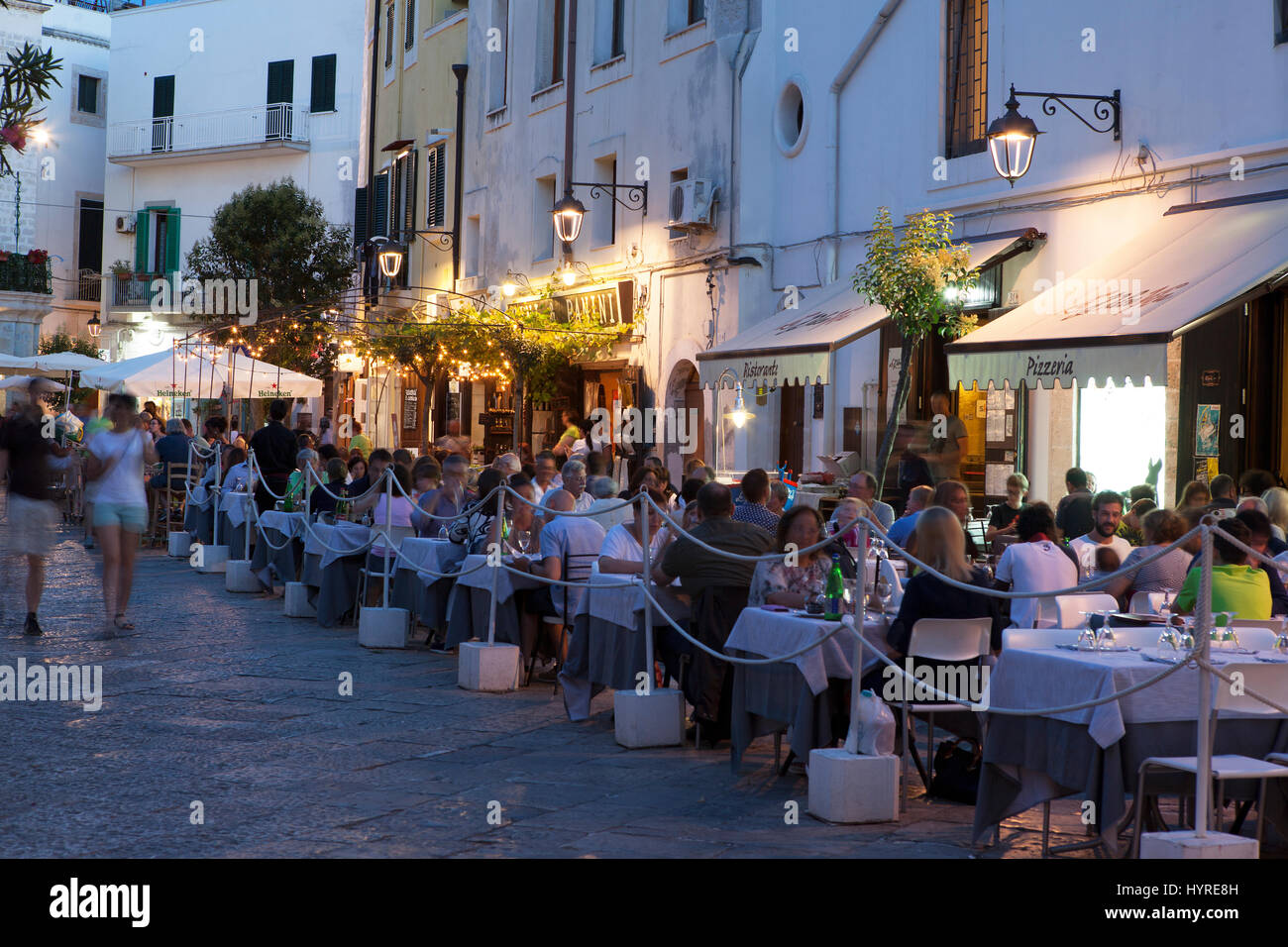 Piazza Garibaldi, Monopoli, Apulia, Puglia, Italy Stock Photo, Royalty