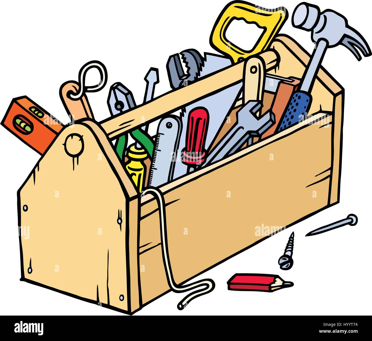 Tools from a toolbox. Vector Illustration Image Stock Vector Art