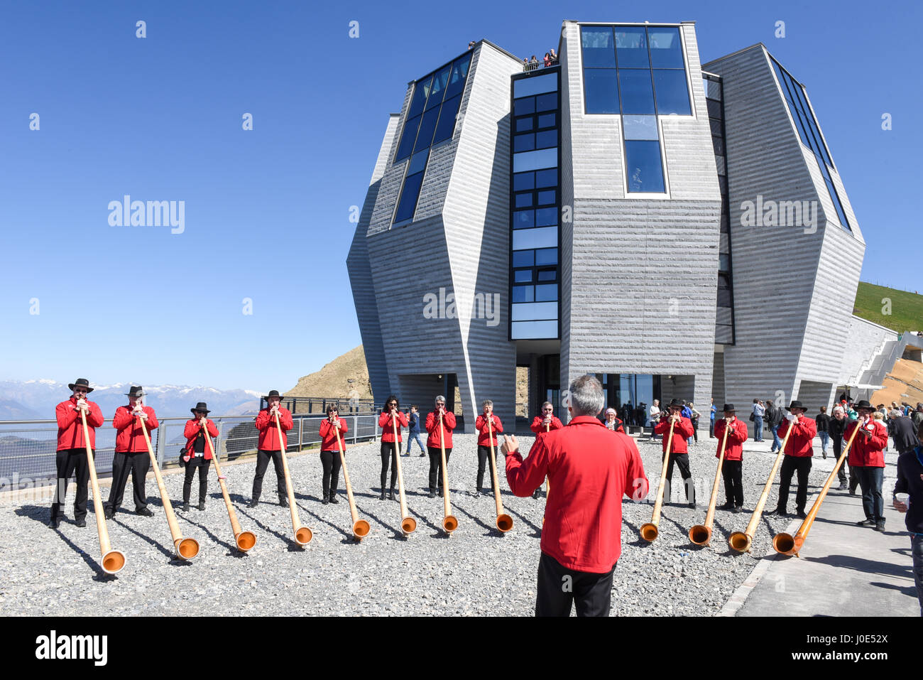 mount generoso, switzerland - 8 april 2017: people playing the mount generoso, switzerland - 8 april 2017: people playing the