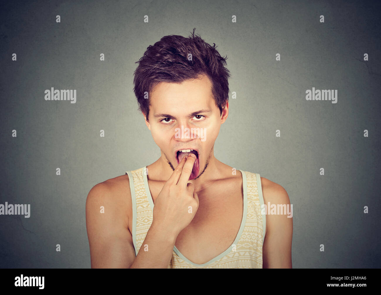 Finger Up To Mouth Hi Res Stock Photography And Images Alamy