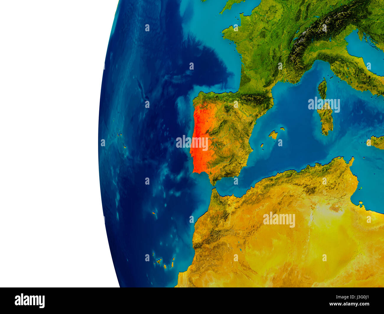 Map Satellite Geography Portugal Hi Res Stock Photography And Images