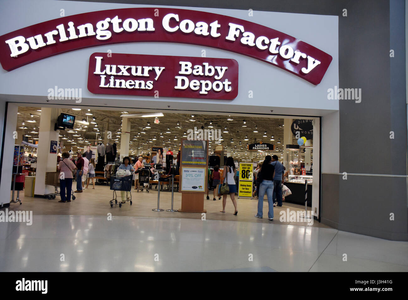 Miami Florida Dolphin Mall Burlington Coat Factory outlet store woman Stock Photo, Royalty Free ...