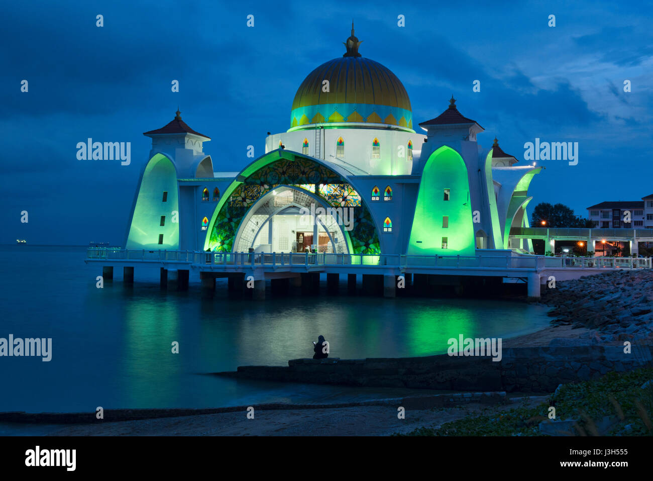 The Beautiful Malacca Straits Mosque Masjid Selat Melaka Malacca