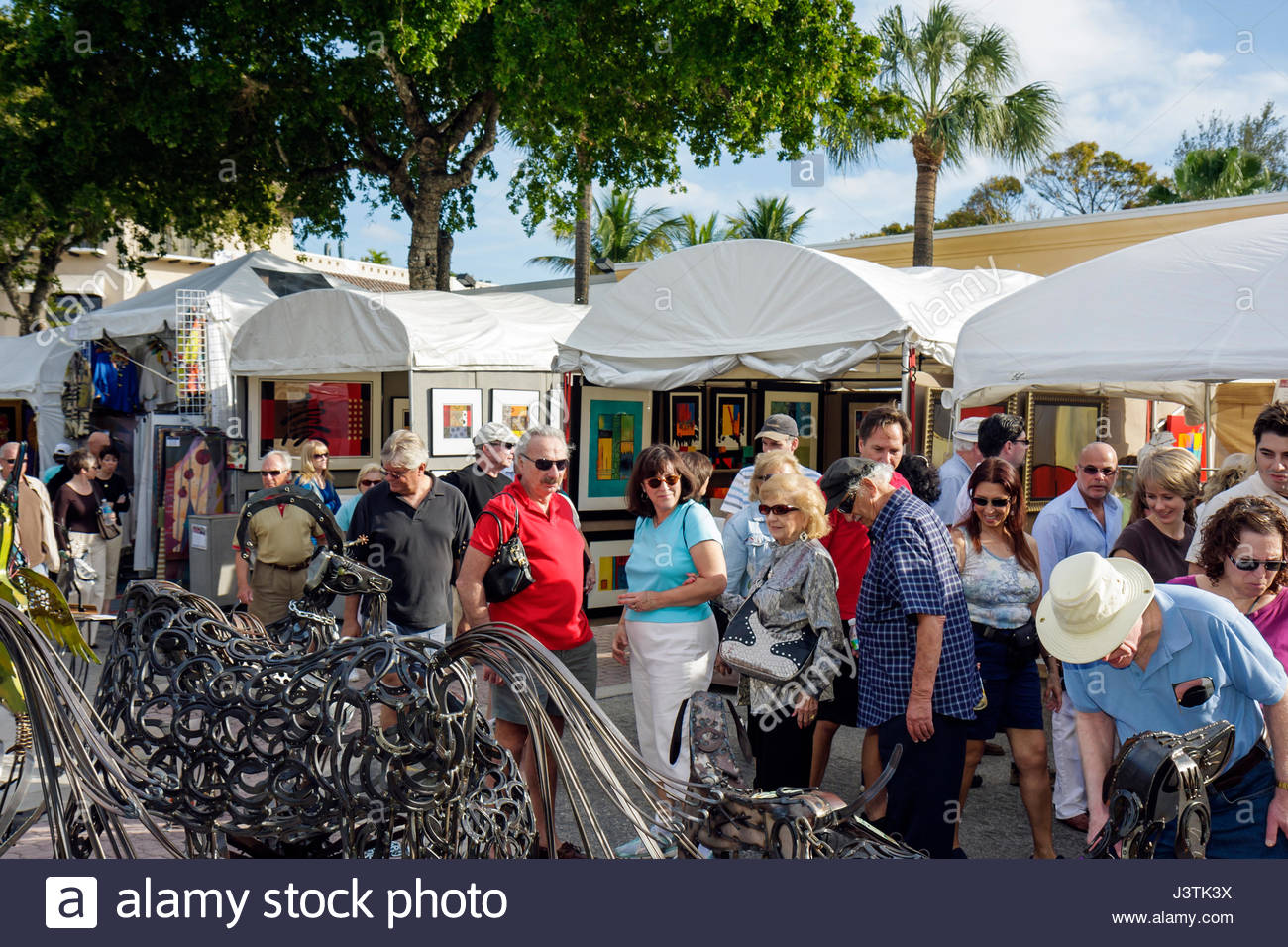 Fort Lauderdale Ft. Florida Las Olas Boulevard Las Olas Art Fair Stock