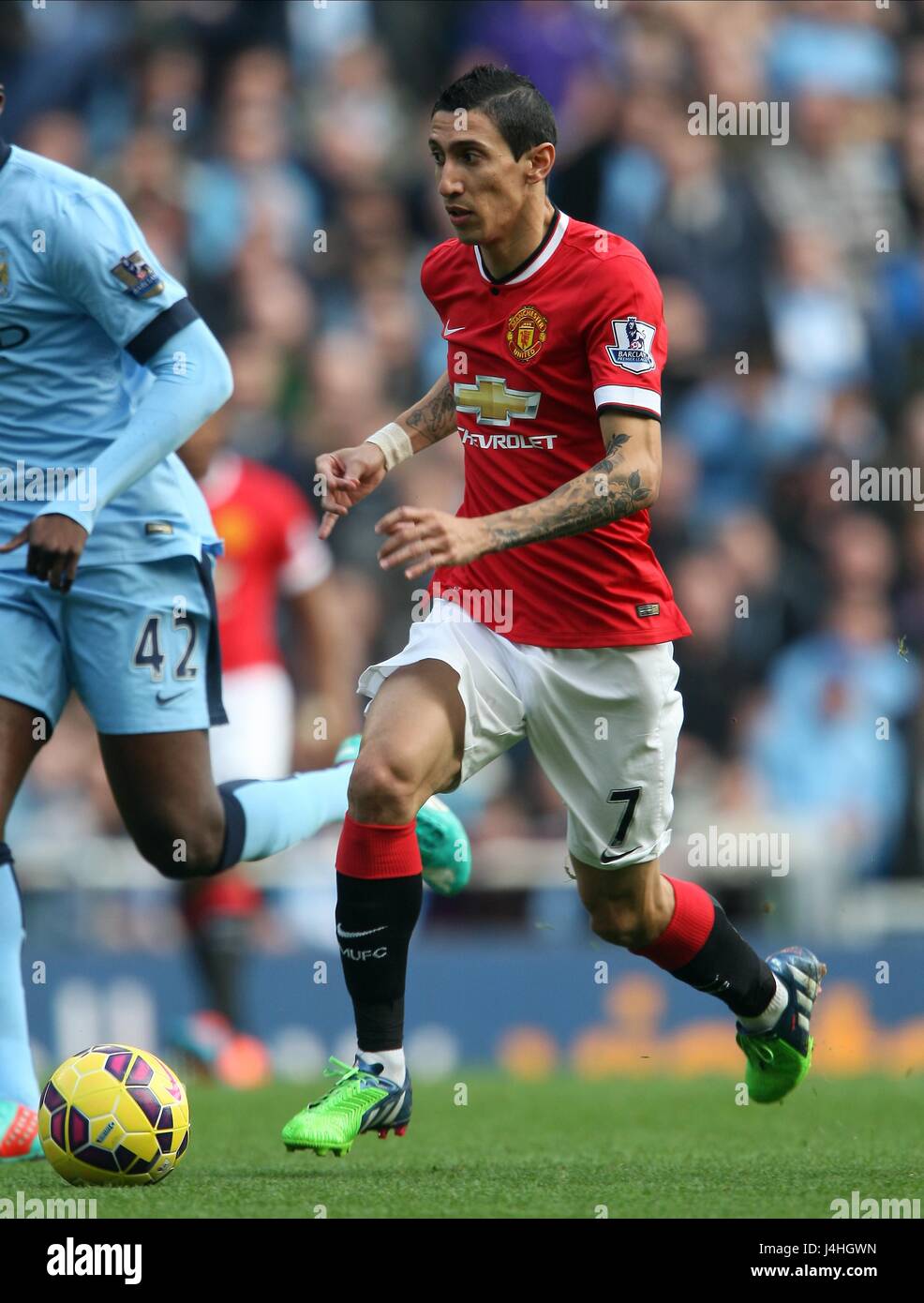 ANGEL DI MARIA MANCHESTER UNITED FC MANCHESTER UNITED FC ETIHAD STADIUM