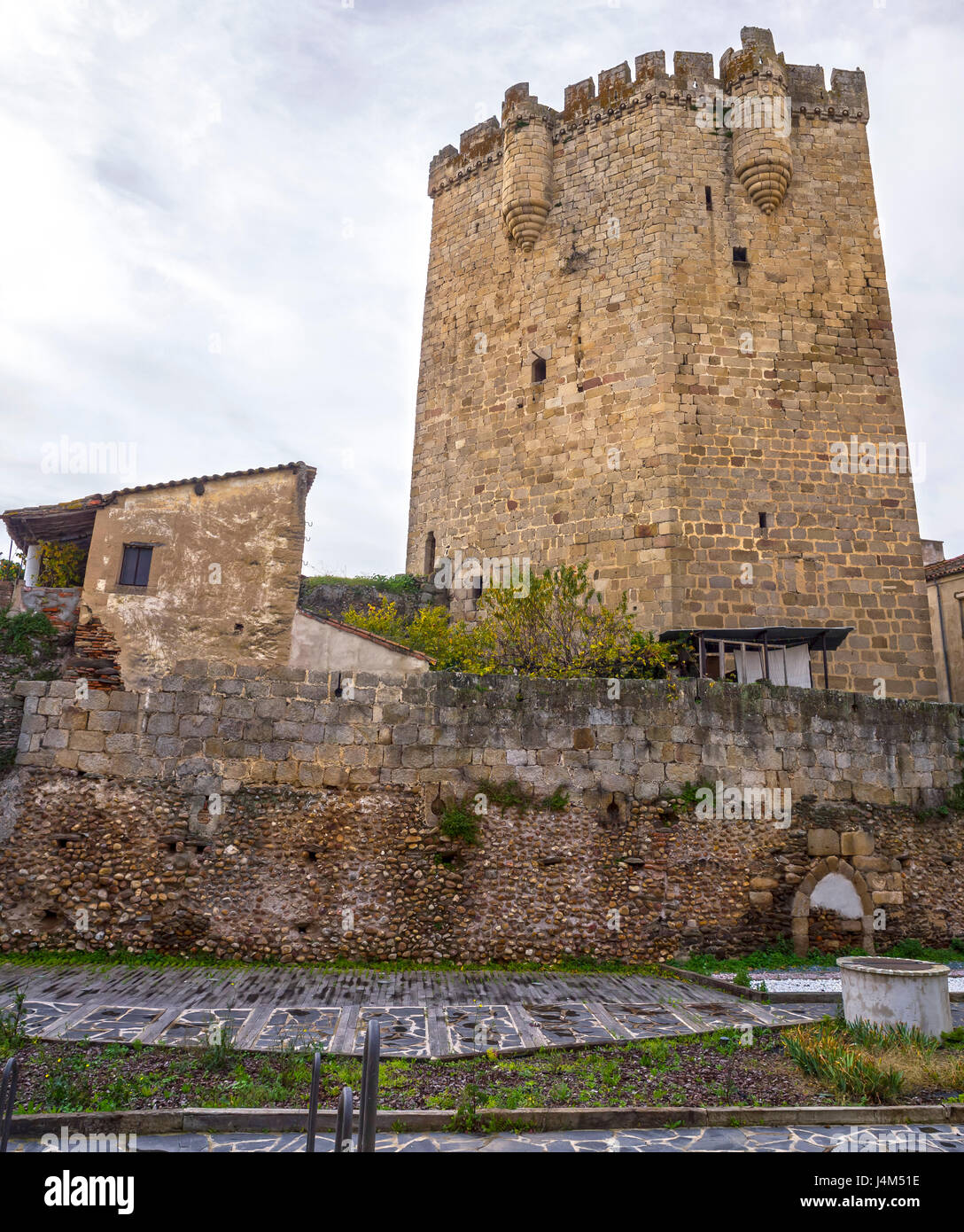Castillo de Coria, Cáceres, Extremadura, España Stock Photo, Royalty