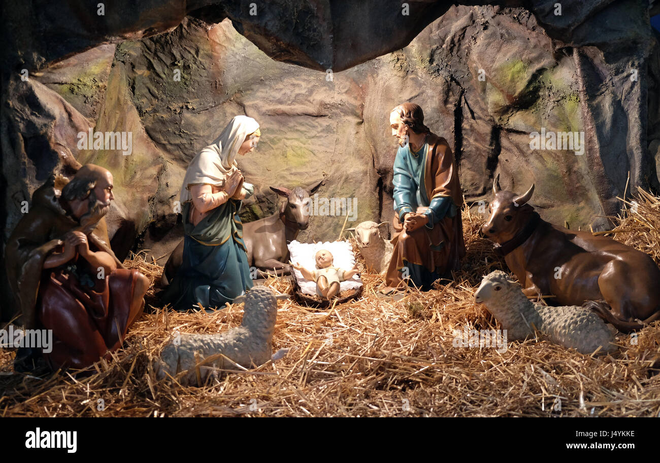 Nativity Scene, Christmas creches in the Basilica of the Sacred Heart