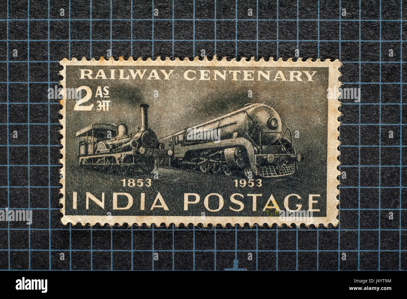 Vintage Stamp Of Railway Centenary India Asia Stock Photo Alamy