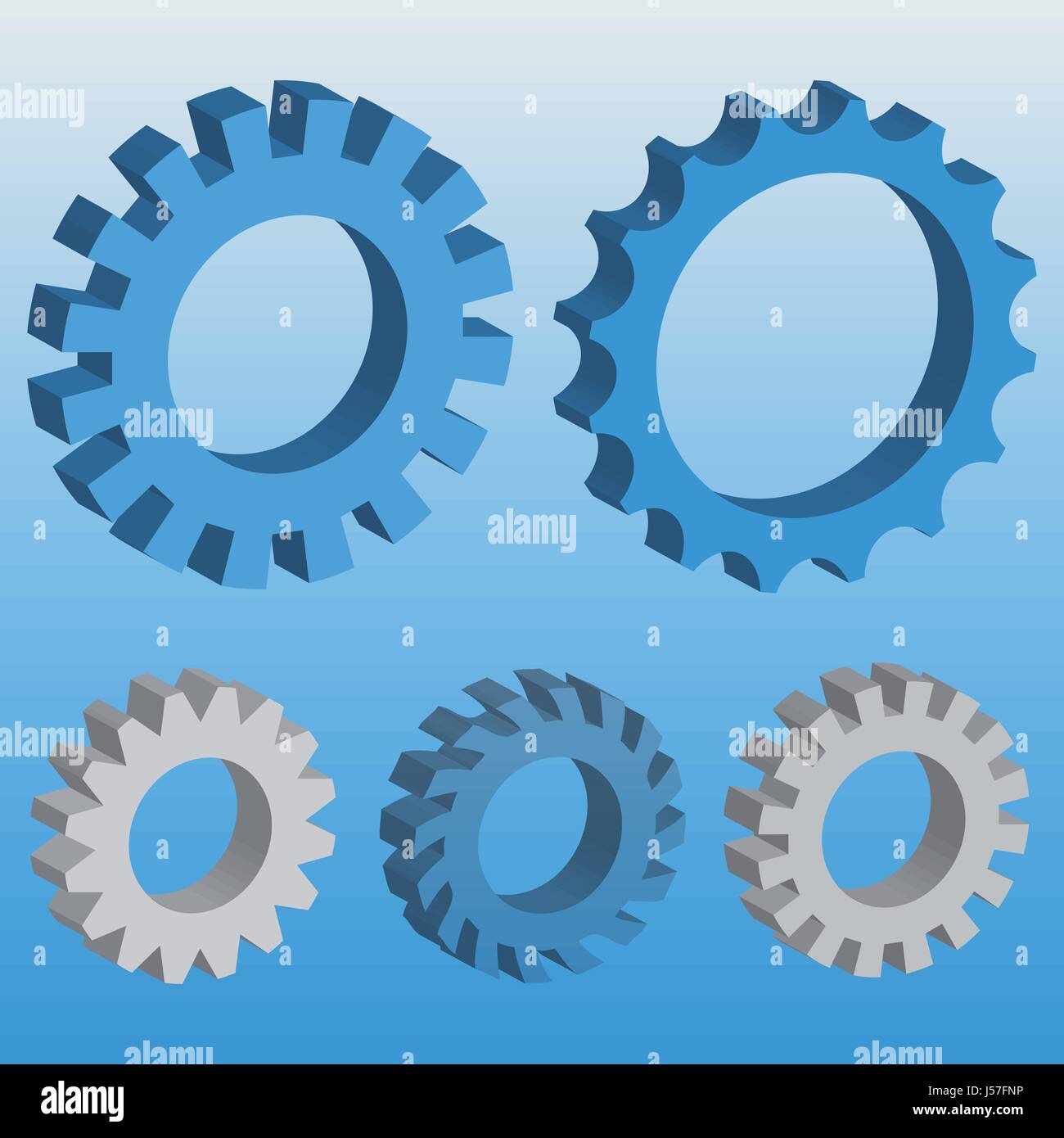 D Mechanical Gear Vector Illustration Stock Vector Image Art Alamy