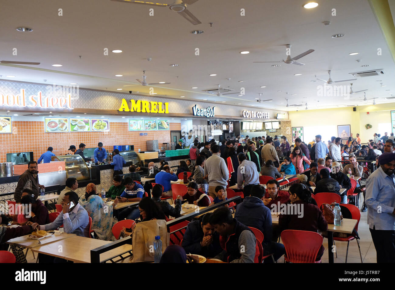 Highway Roadside Restaurant on Delhi Agra motorway in India on Stock