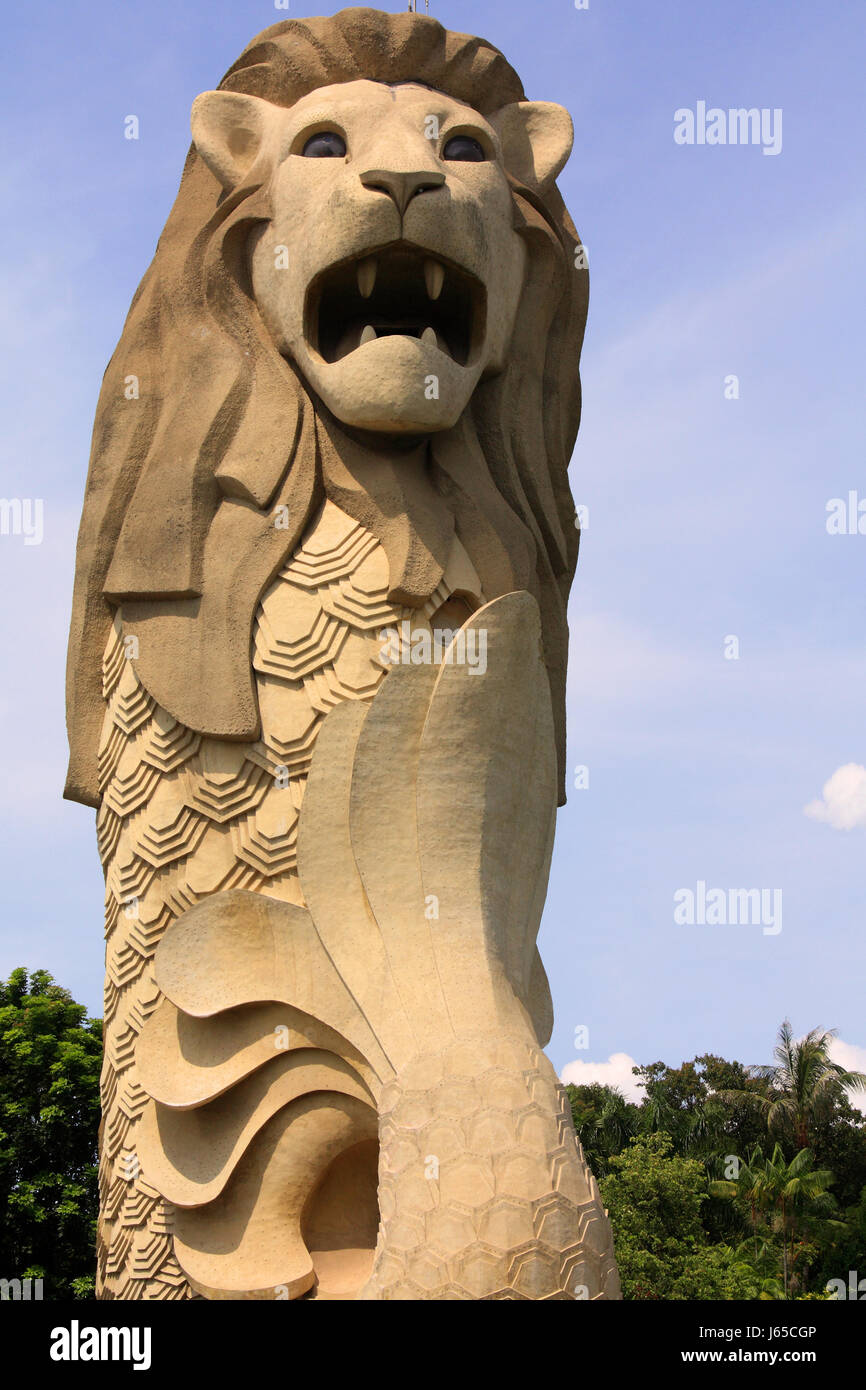 Merlion Sentosa Island Singapore Stock Photo Alamy