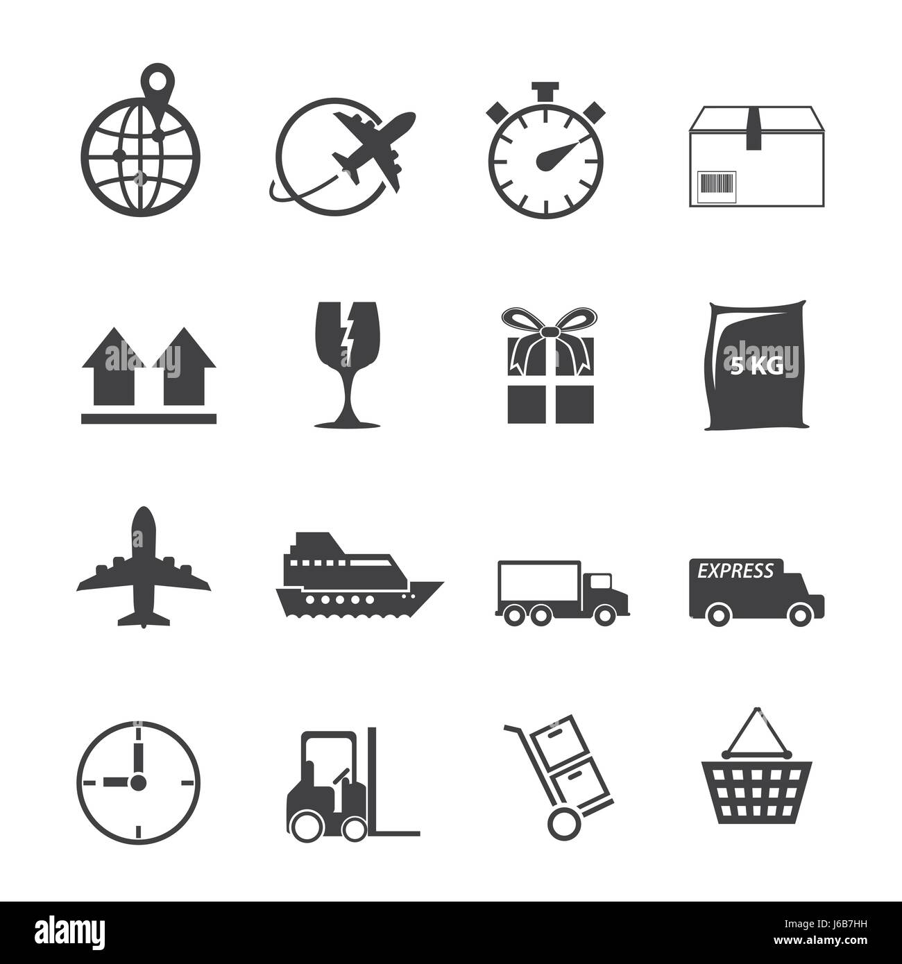 Logistic Icon Set Stock Vector Image Art Alamy