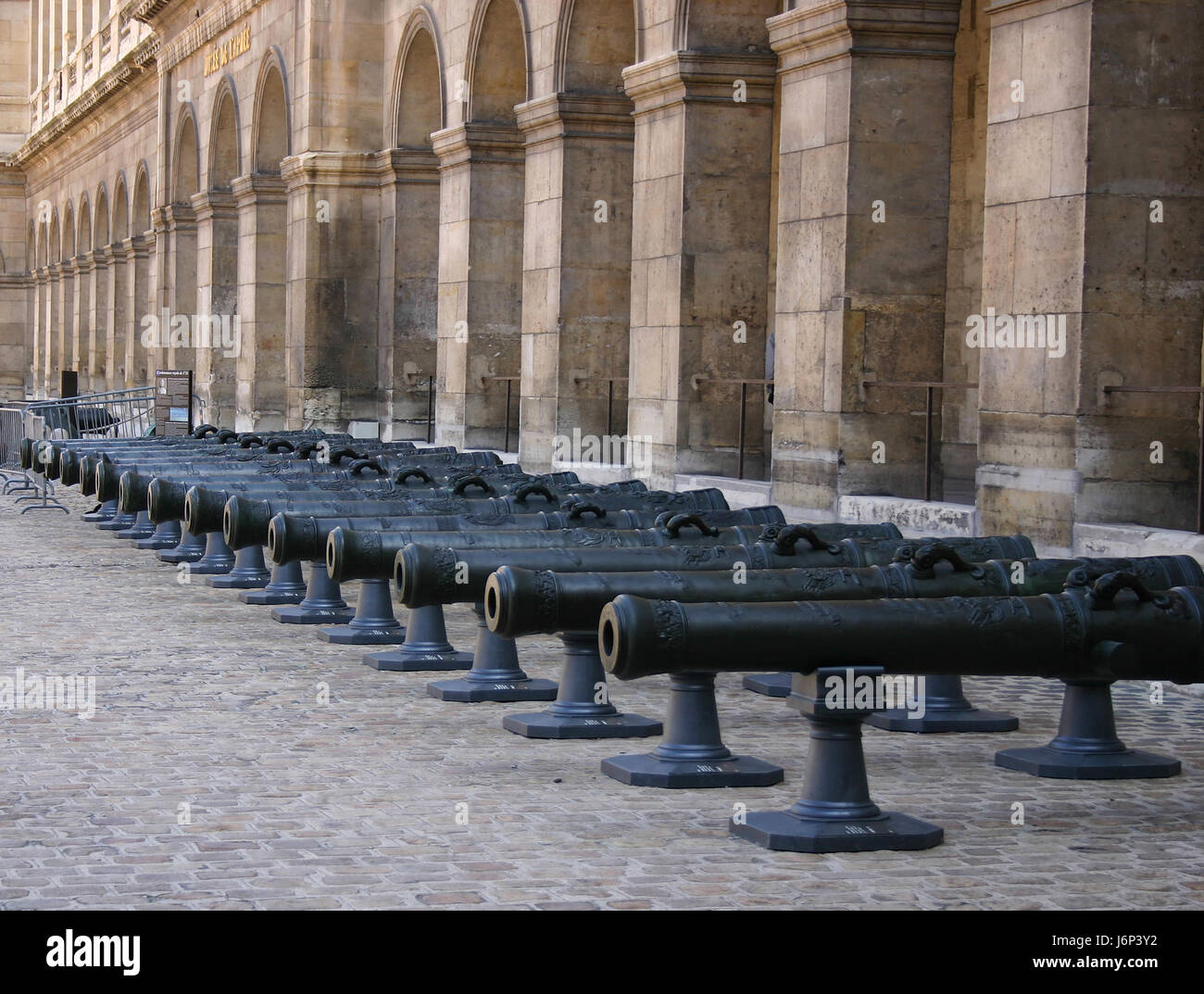 Paris France Cannon Military Napoleon Invalides Courtyard Arrangement