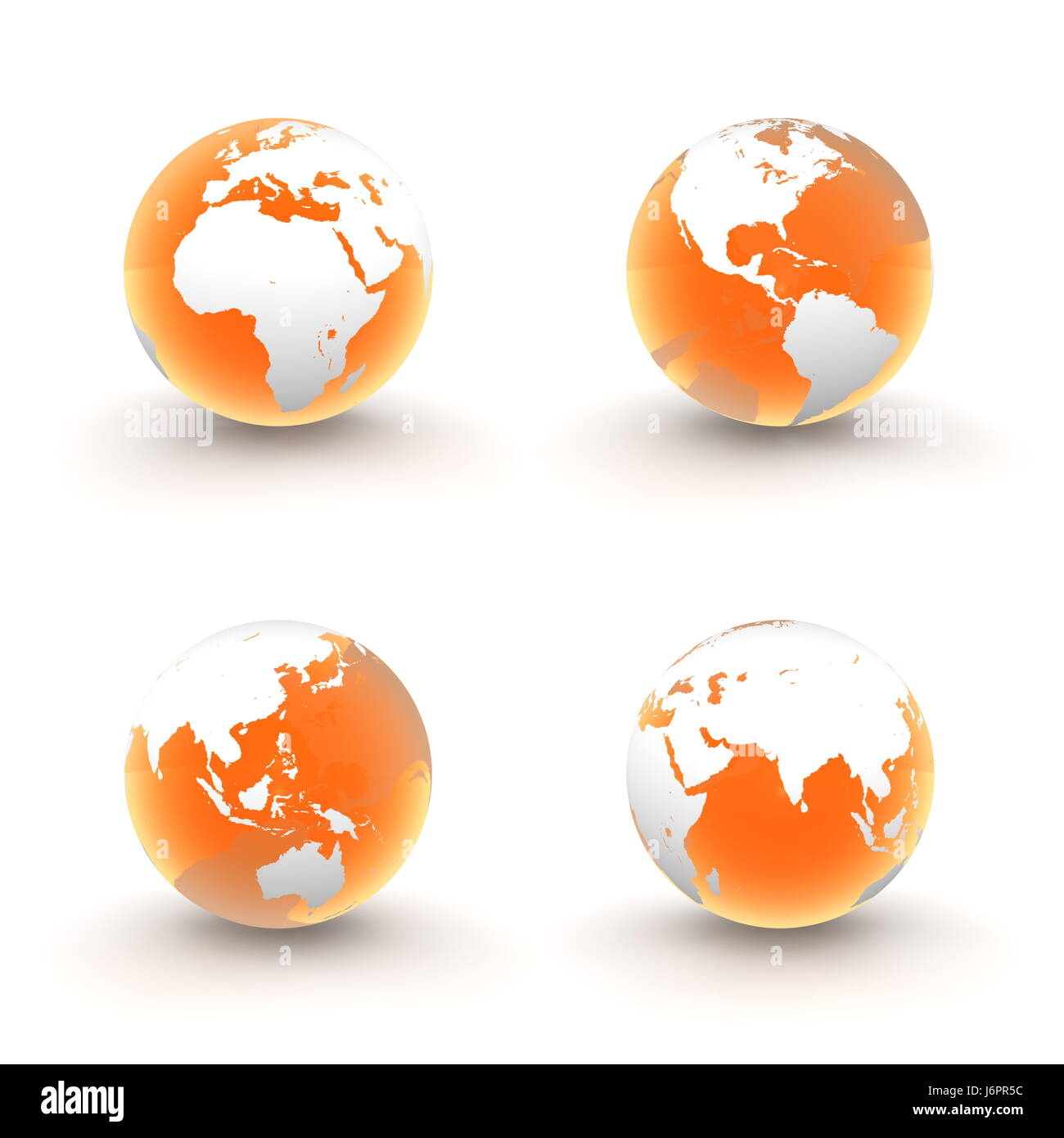 Bright Shiny Translucent Globe Planet Earth World Globes Map Graphic