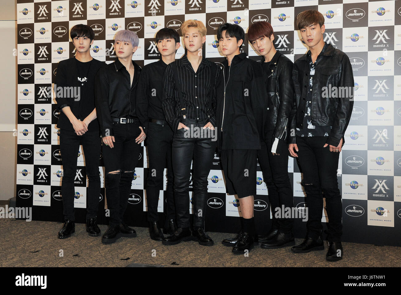 MONSTA X, May 19, 2017 : Members of South Korean K-Pop boy band Stock