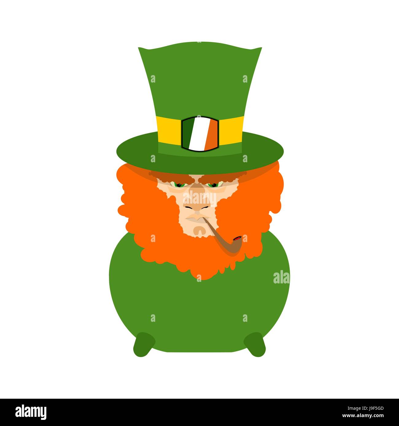 Uncategorized Leprechaun Pot leprechaun with red beard in pot st patricks day character irish holiday