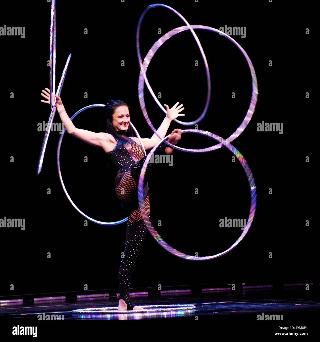 Cirque du Soleil Delirium performance by acrobats, dancers and Stock