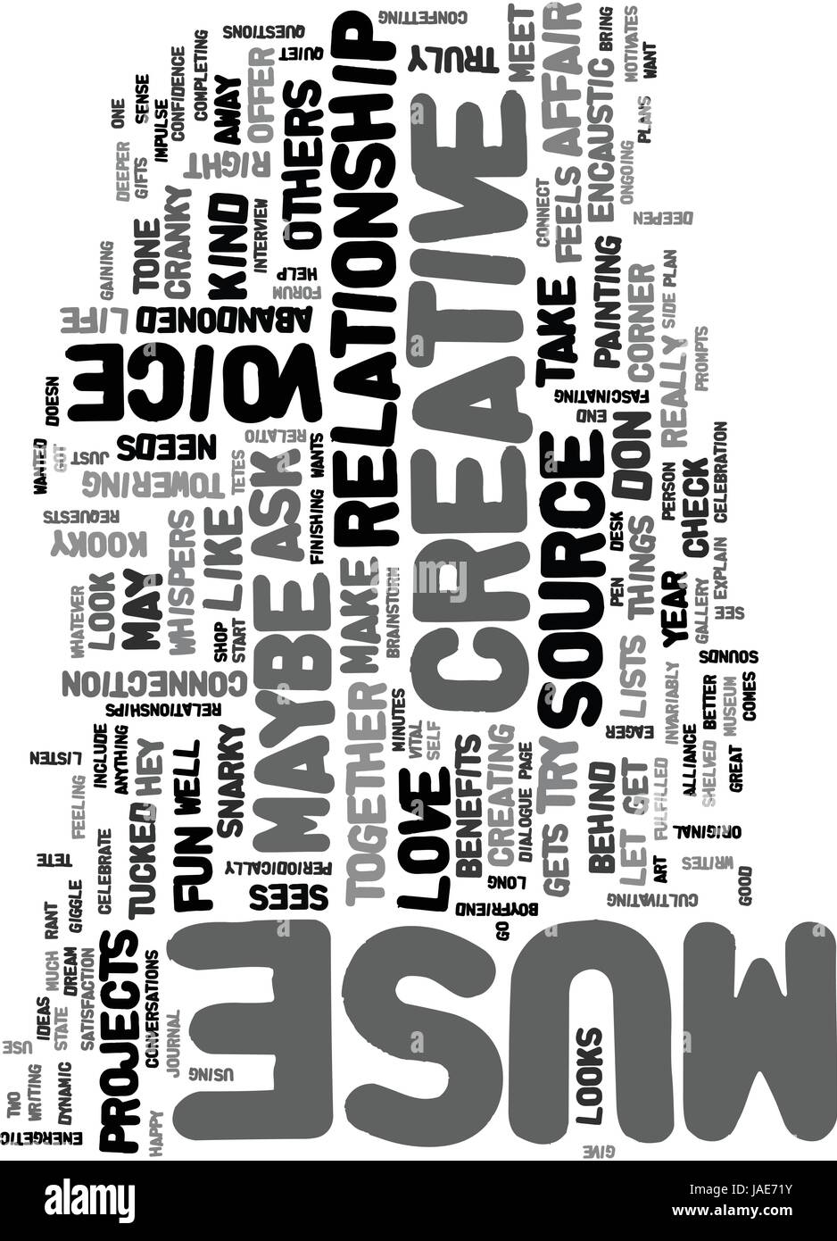 Your Love Affair With Your Muse Text Word Cloud Concept Your Love Affair With Your Muse Text Word Cloud Concept