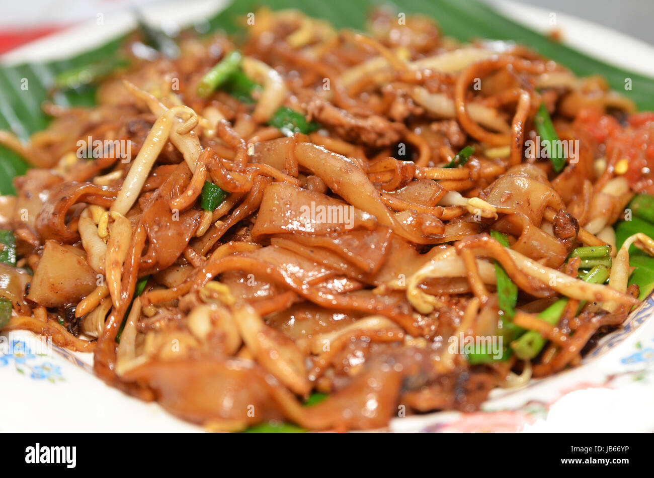 Fried Penang Char Kuey Teow which is a popular noodle dish in Stock