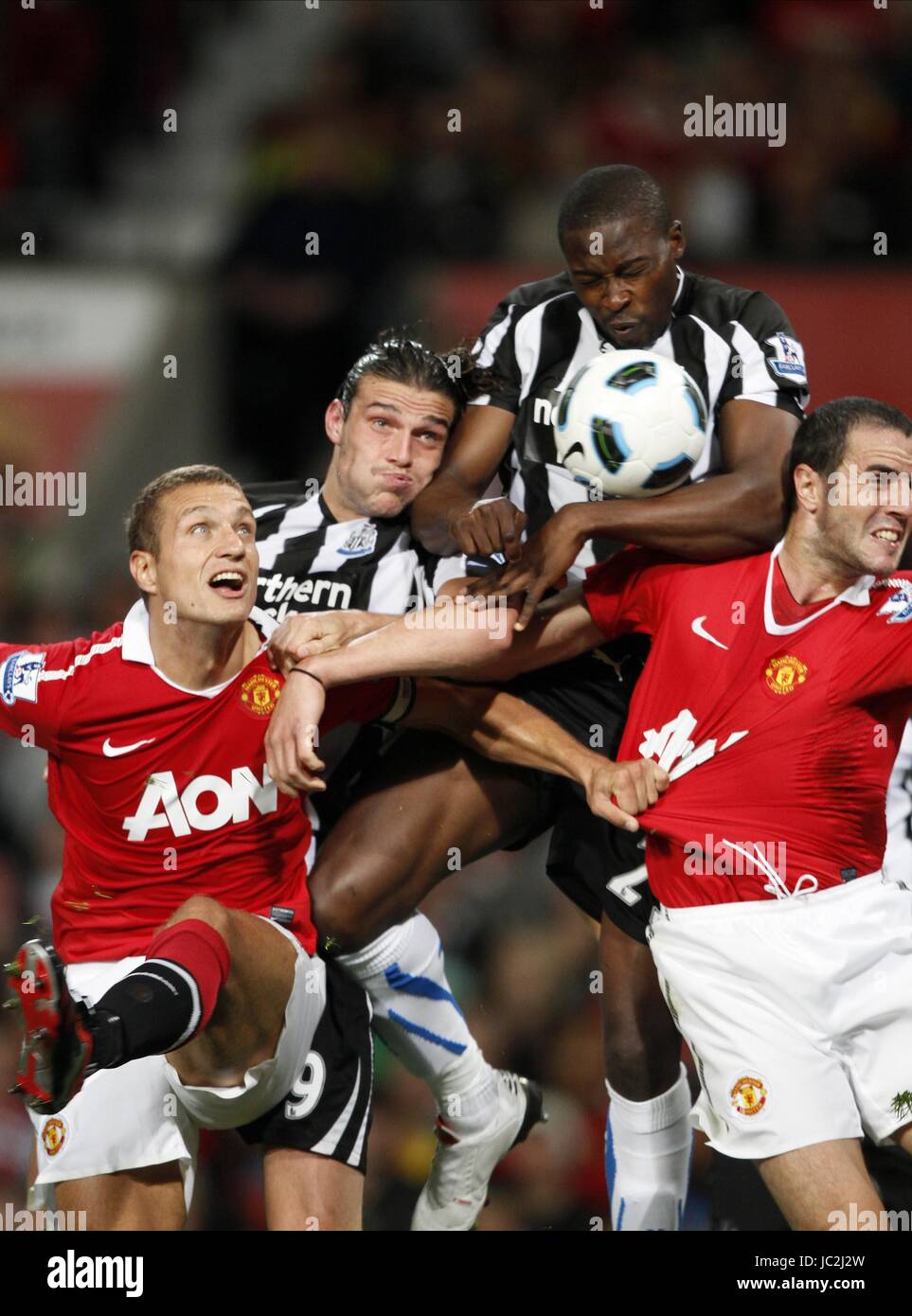 Shola Ameobi Andy Carroll Manchester United V Newcastle Old Trafford