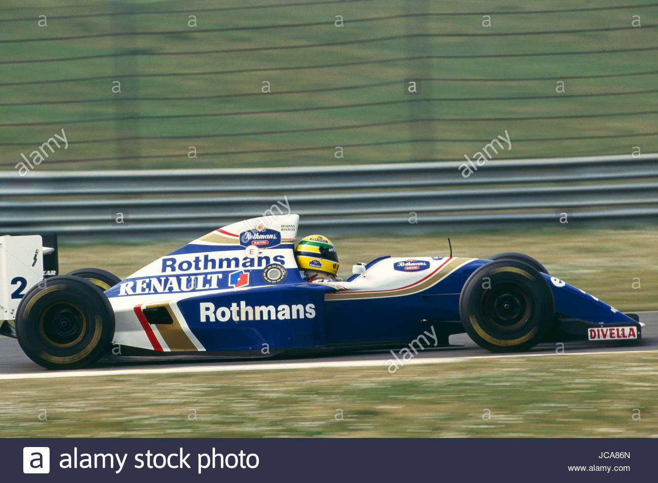 Ayrton Senna. 1994 Pre Season Test. Imola Stock Photo, Royalty Free
