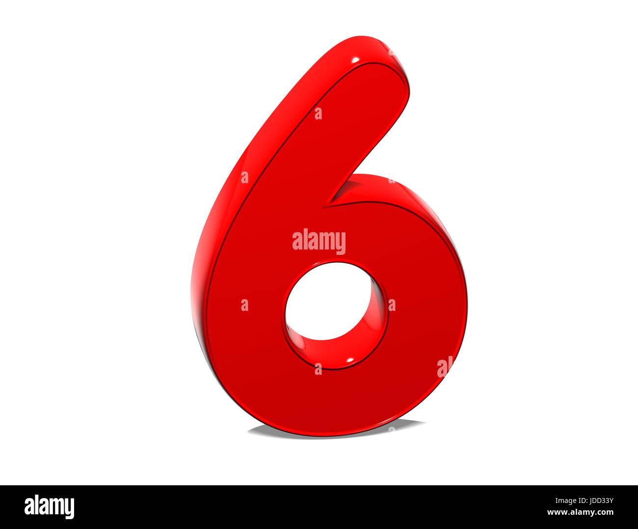 D Set Red Number On White Background Stock Photo Alamy