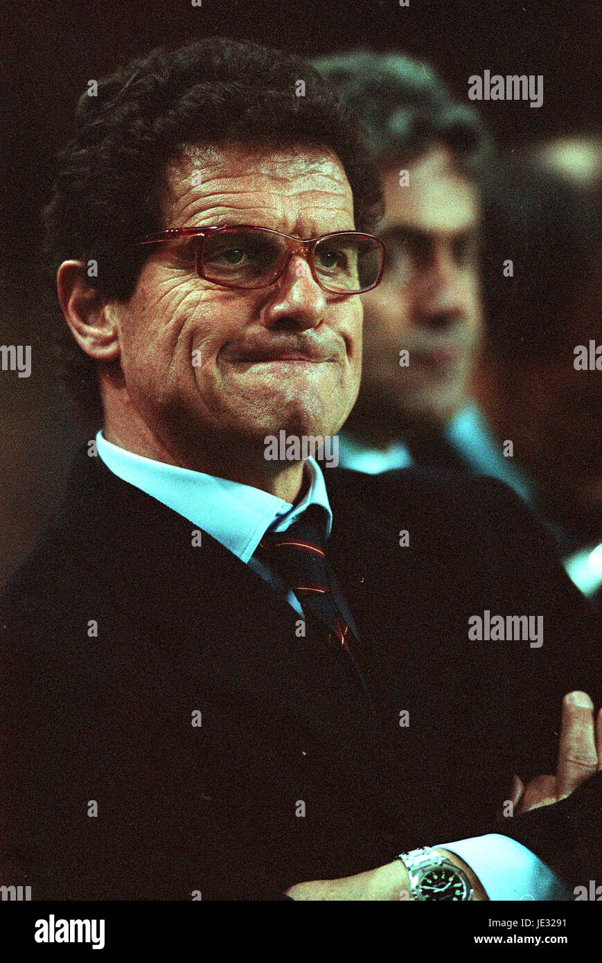 Fabio Capello Roma Coach Anfield Liverpool England March Stock