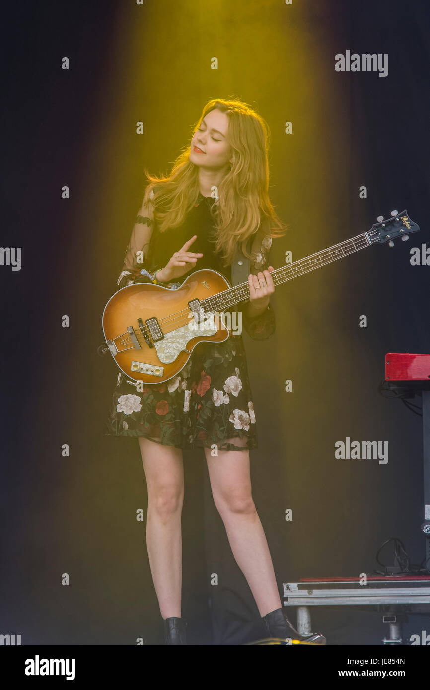 Glastonbury, UK. 23rd Jun, 2017. Swedish band First Aid Kit (sisters