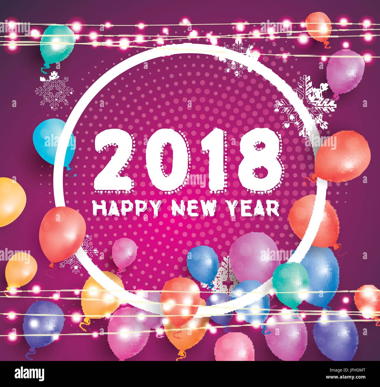 happy new year 2018 card