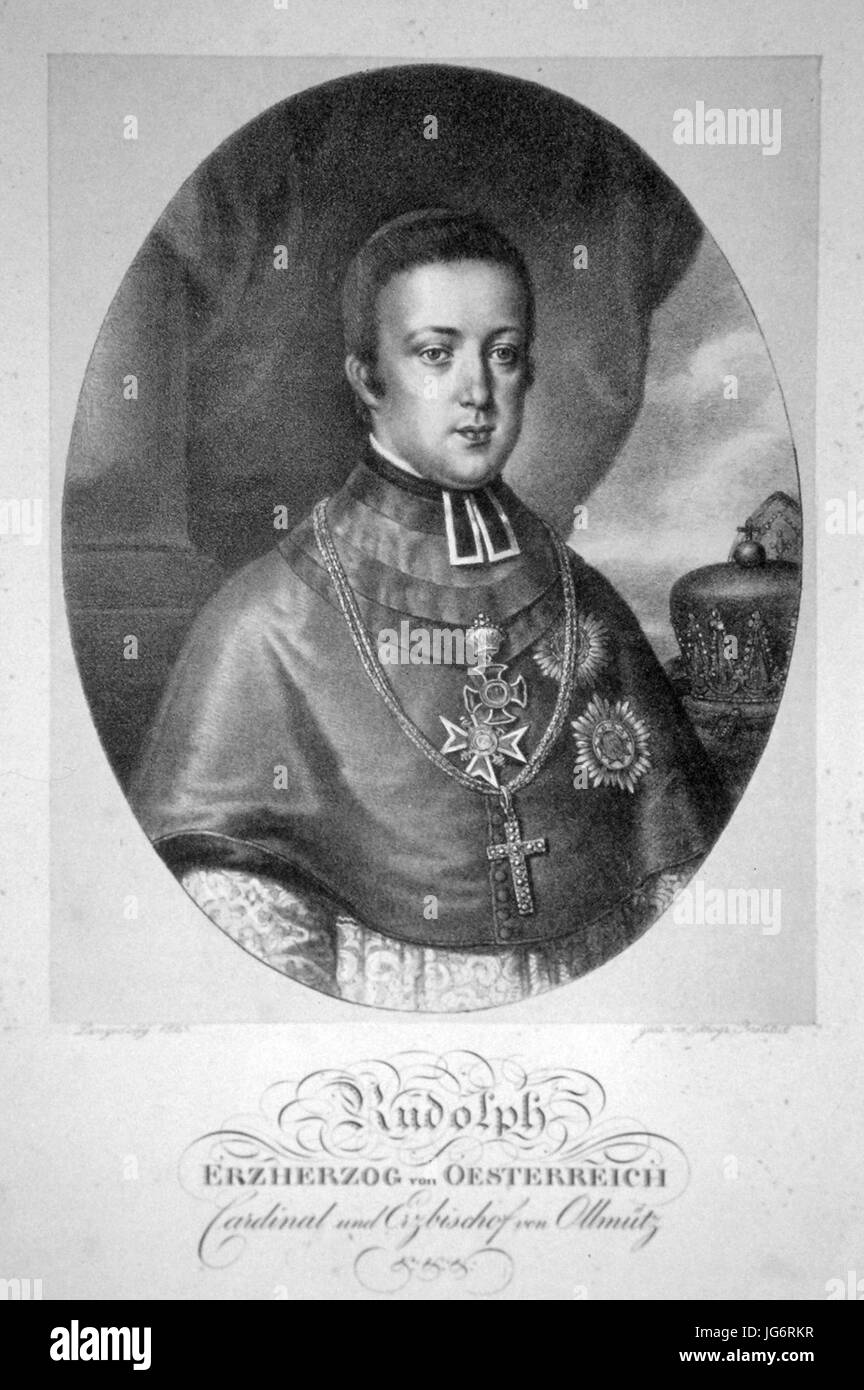 Rudolf Erzherzog Von Sterreich Litho Stock Photo Alamy