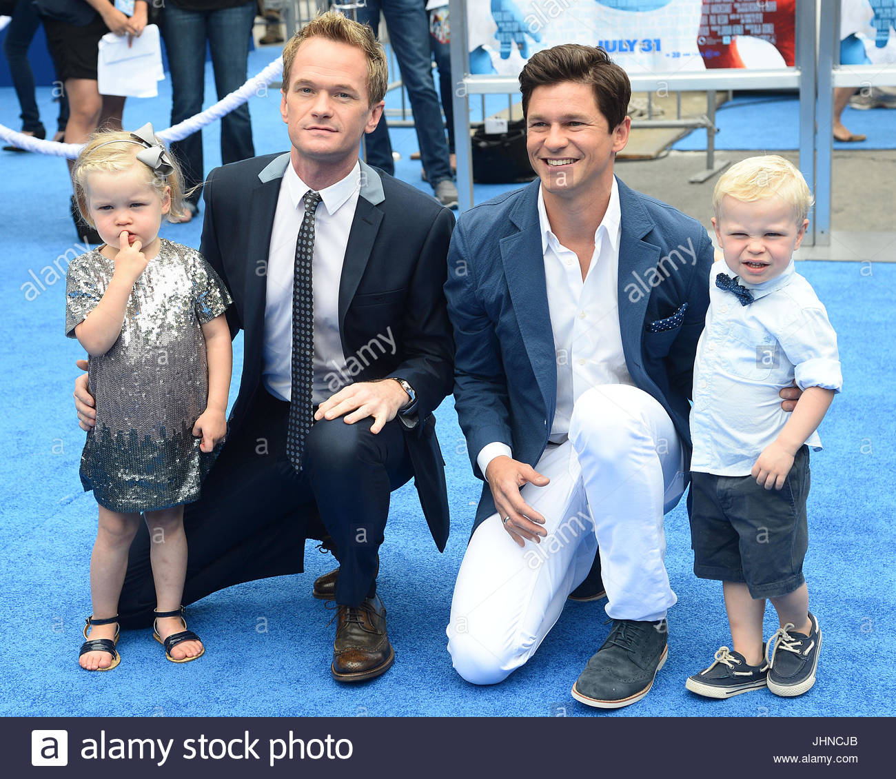 Neil Patrick Harris, Gideon Scott Burtka-Harris, Harper Grace Stock