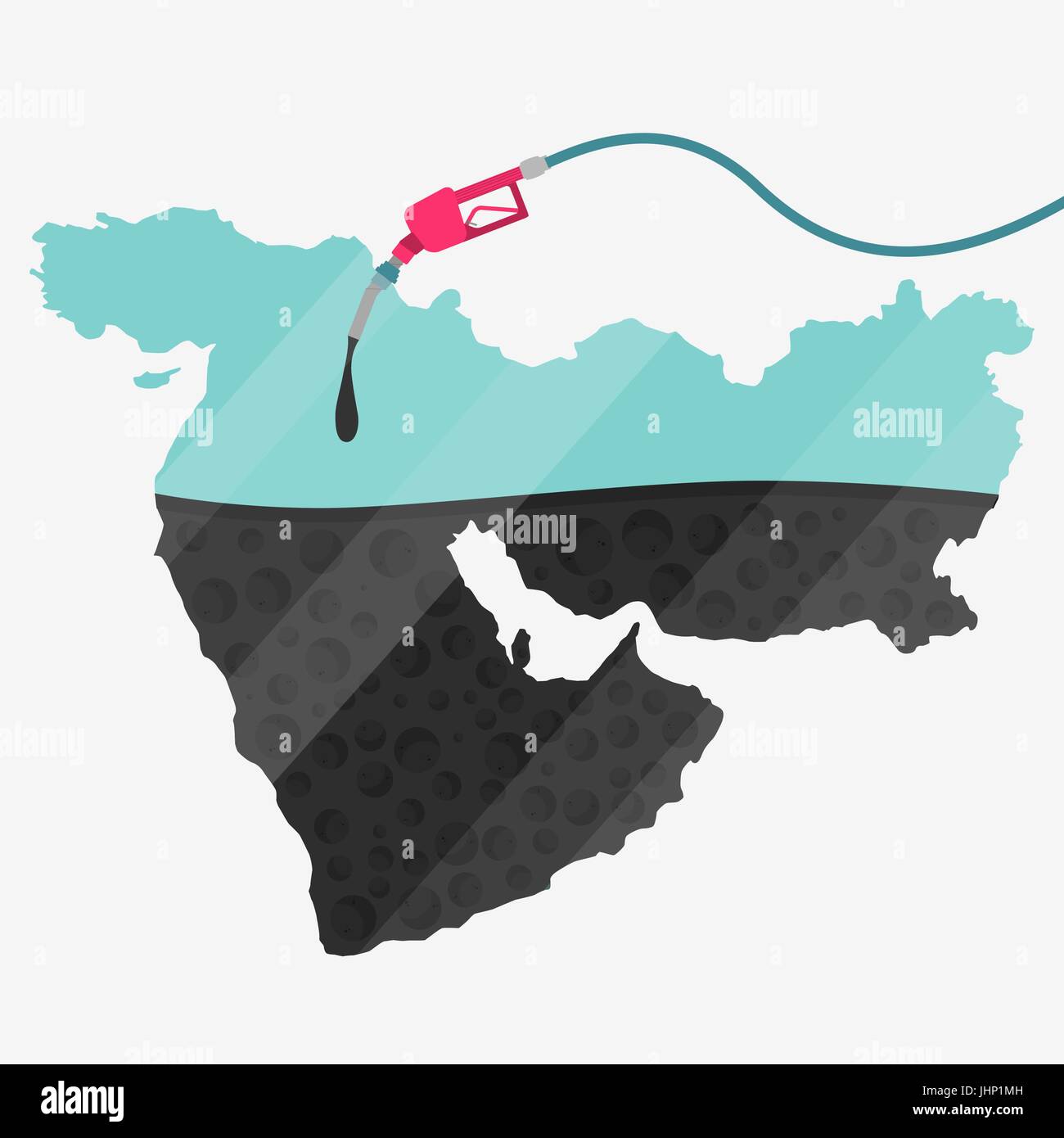 Map Of Middle East Being Fueled By Oil Gas Pump Fueled Map On The Map