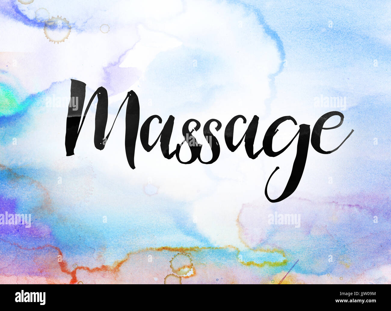 The Word Massage Concept And Theme Written In Black Ink On A
