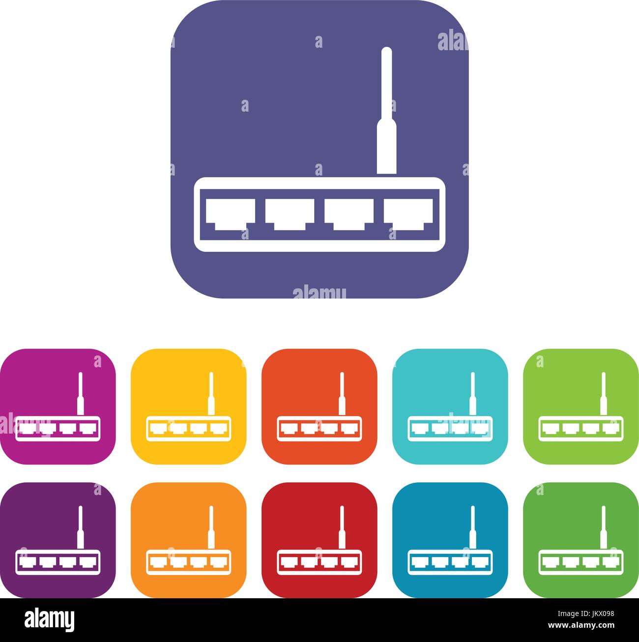 Router Icons Set Stock Vector Image Art Alamy