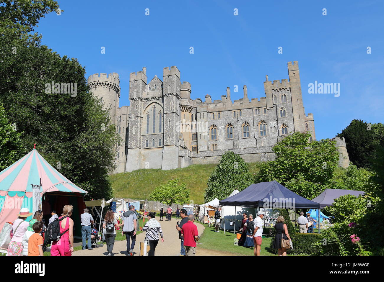 Visitors Saw A Great Spectacle When Actors In Medieval Armour Fought On Foot And Horse At Arundel Castle Visitors Saw A Great Spectacle When Actors In Medieval Armour Fought On Foot And Horse At Arundel Castle