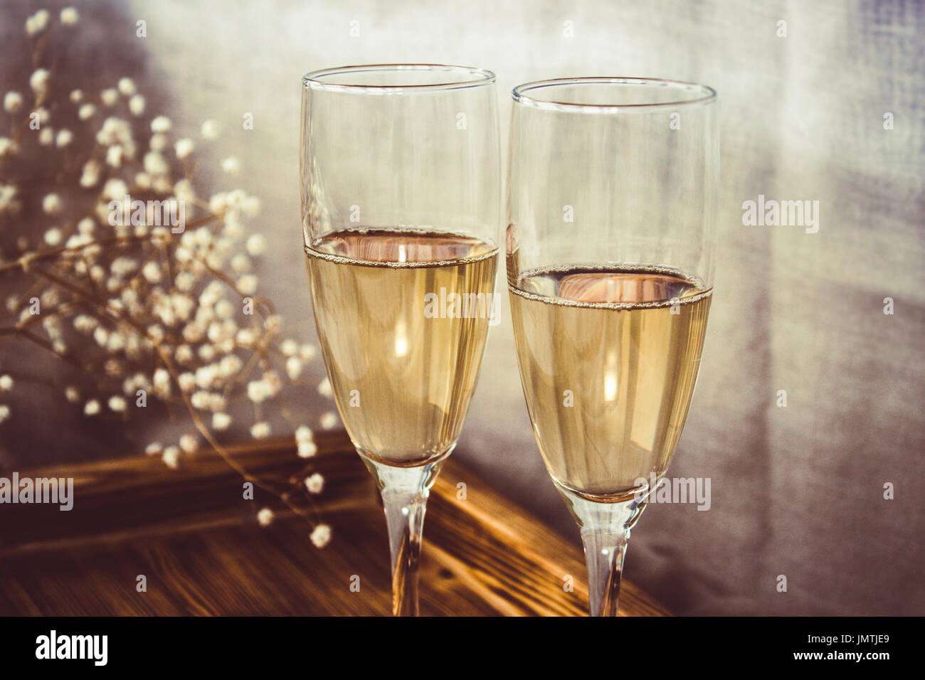 Close Up Of Wine Glasses And Wooden Tray Champagne Flutes On The Wedding Table Mockup Vintage Rustic Style Close Up Of Wine Glasses And Wooden Tray Champagne Flutes On The Wedding Table Mockup Vintage Rustic Style