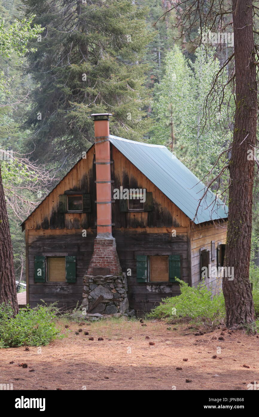 Rustic Century Old Wooden Plank Cabin In Mineral King Area