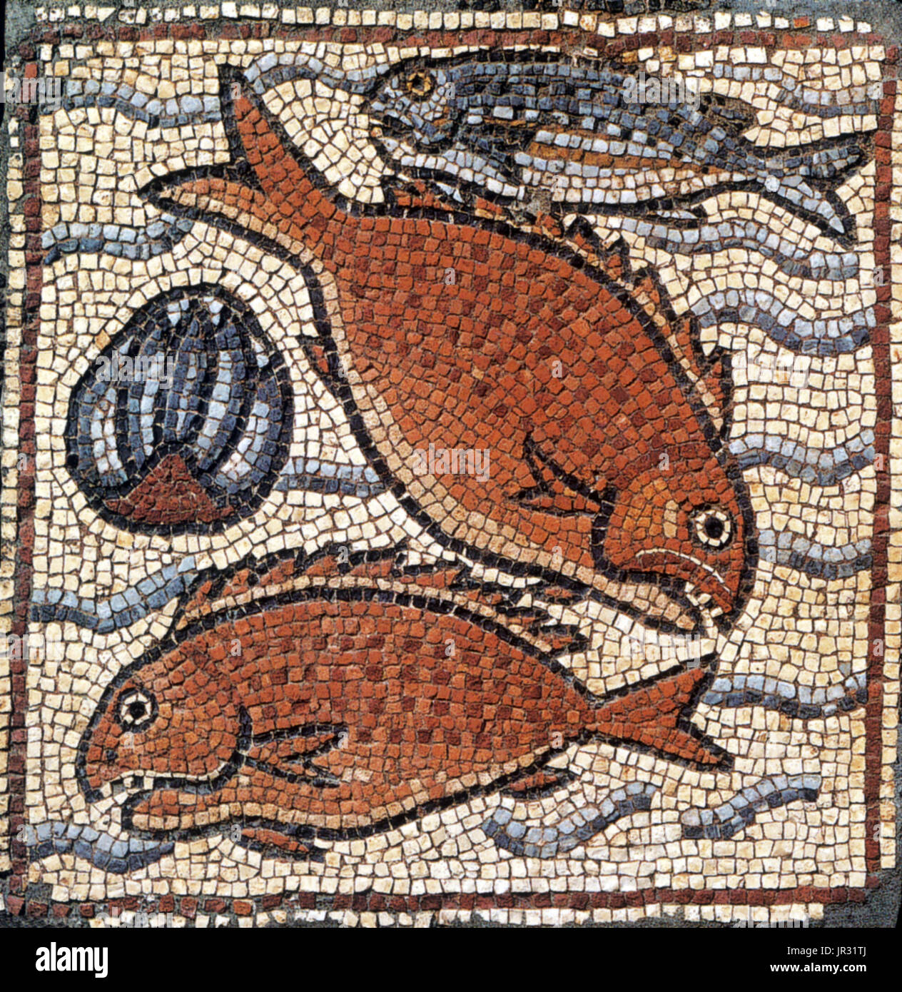 Byzantine Mosaic Marine Fauna Theodorias Modern Qasr Libya Was A