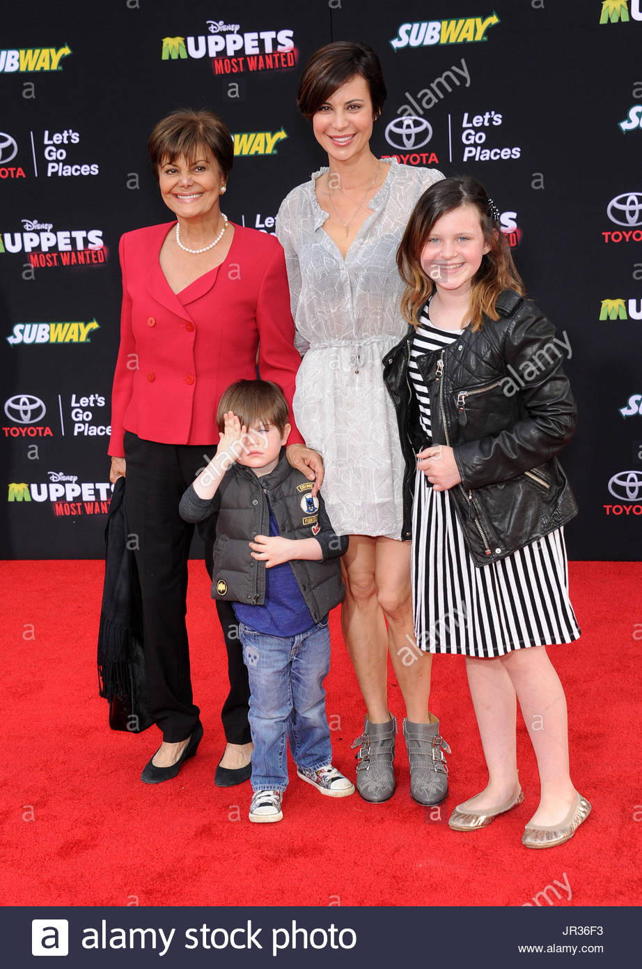 Catherine Bell, Gemma Beason, Ronan Beason and Mina Bell. Celebrities