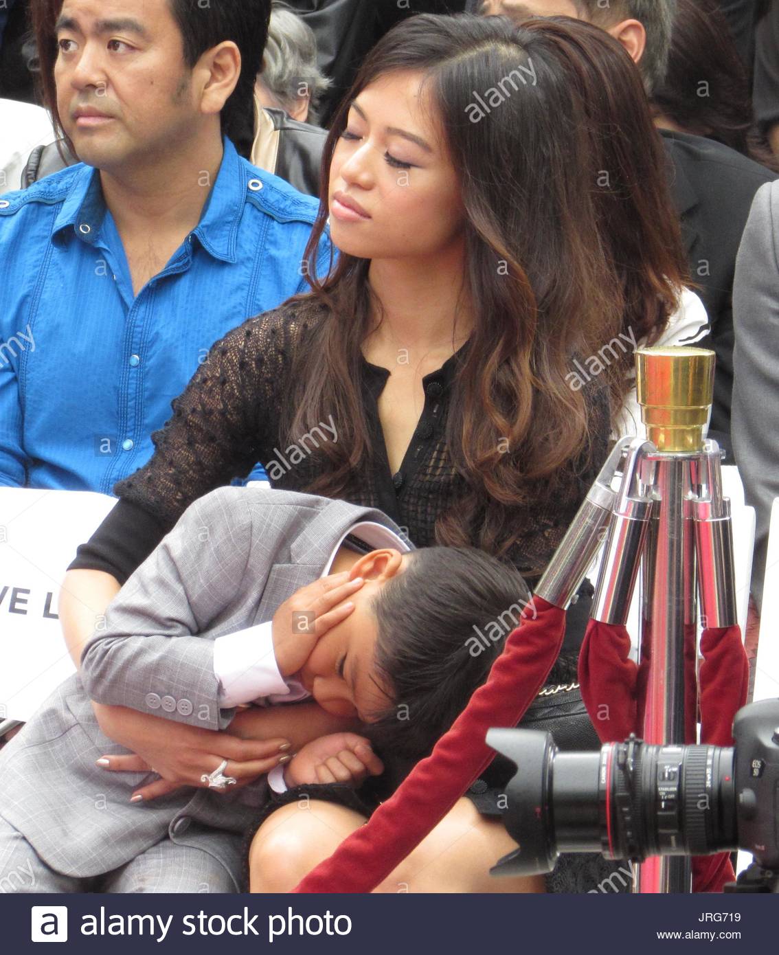 Justin Lin's wife, Alison and son. Chinese stars and film bosses were