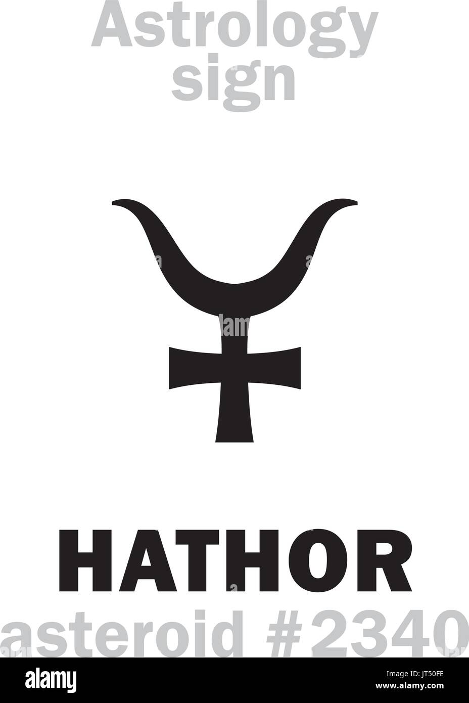 Astrology Alphabet: HATHOR (Atheru), asteroid #2340. Hieroglyphics character sign (single symbol).