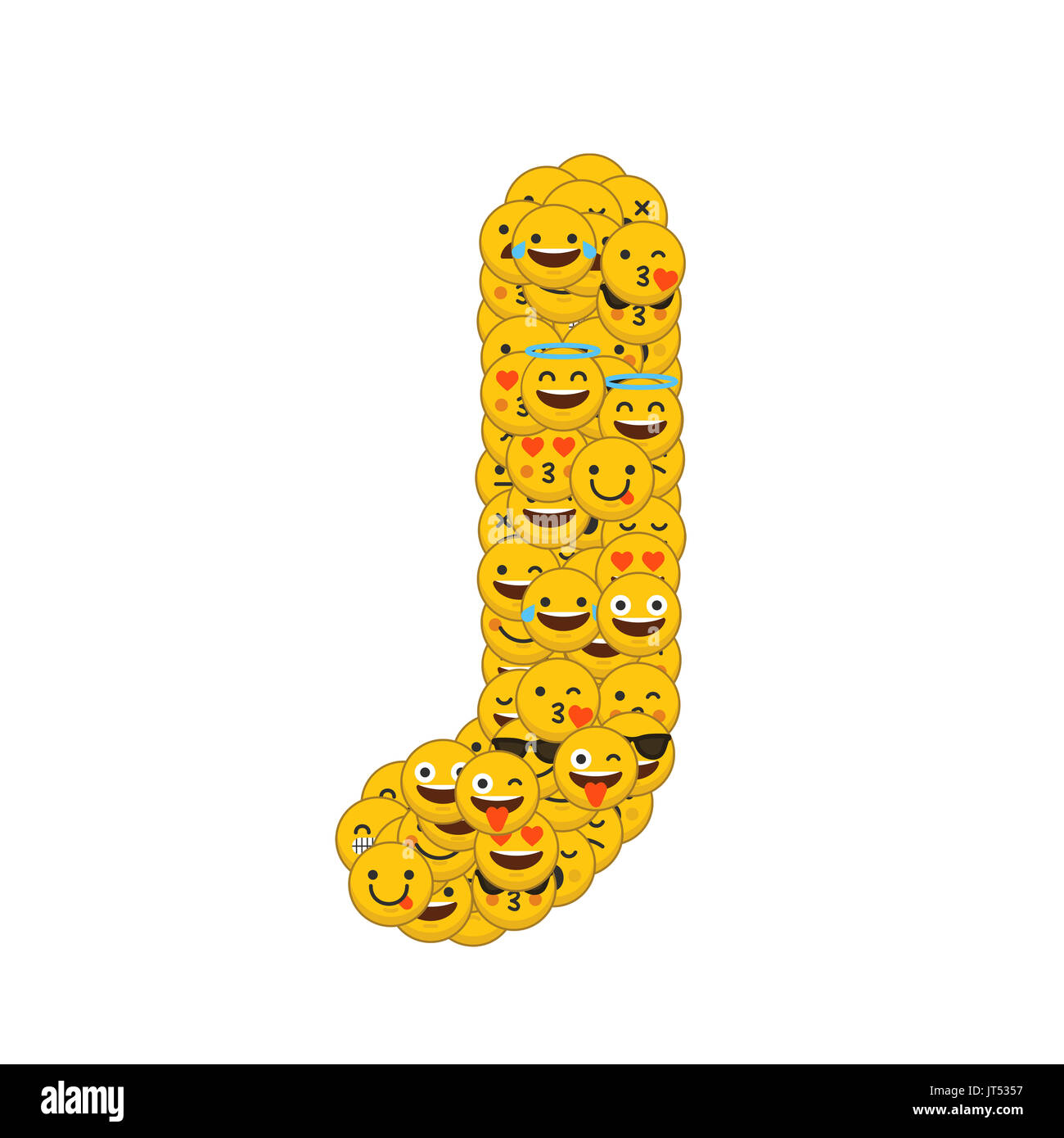 Emoji Smiley Characters Capital Letter J Stock Photo 152546947 Alamy