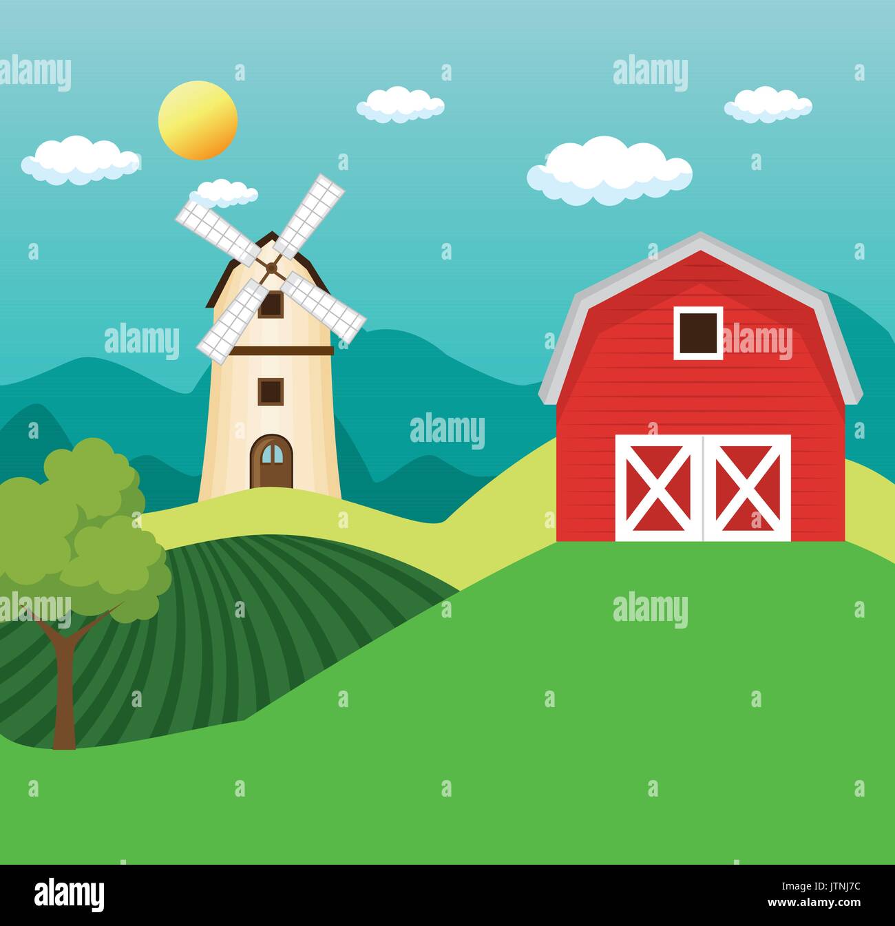 Agricultural And Farming Concept Stock Vector Image Art Alamy