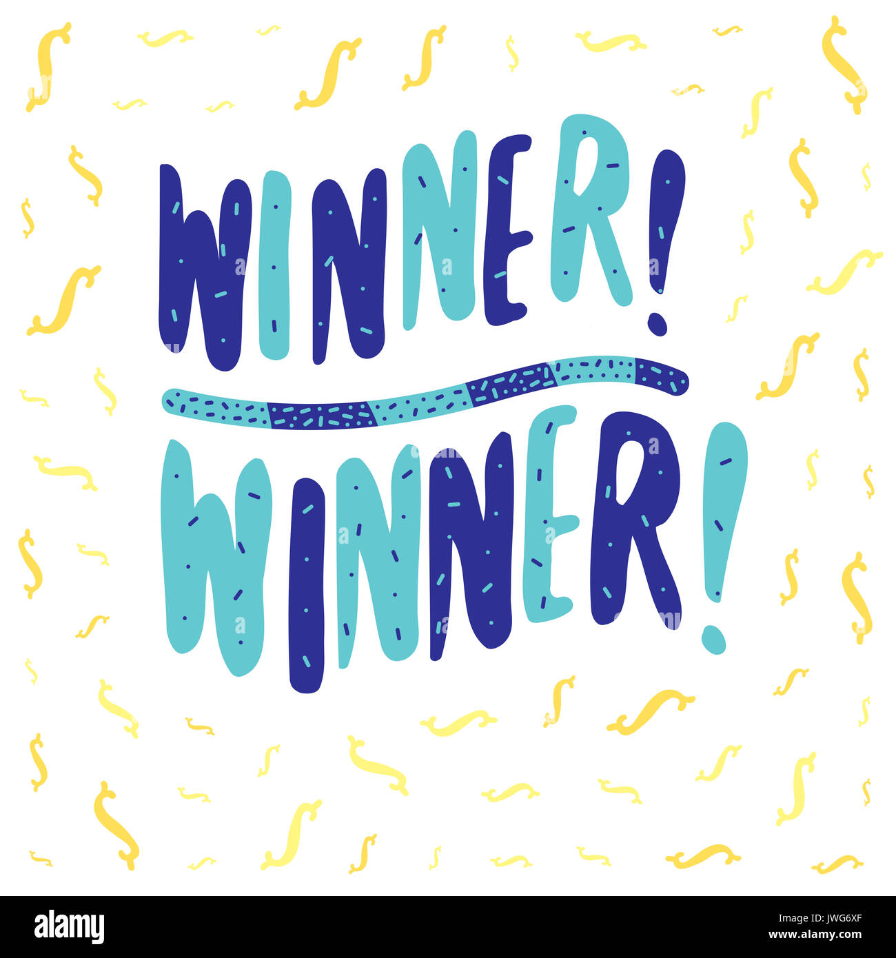 winner winner banner vector lettering stock photo 153406023 alamy